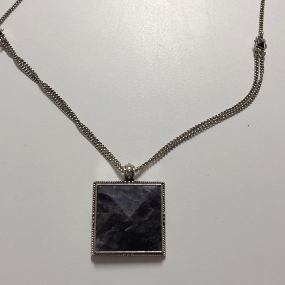 Lucky Brand amethyst colored pendant necklace!